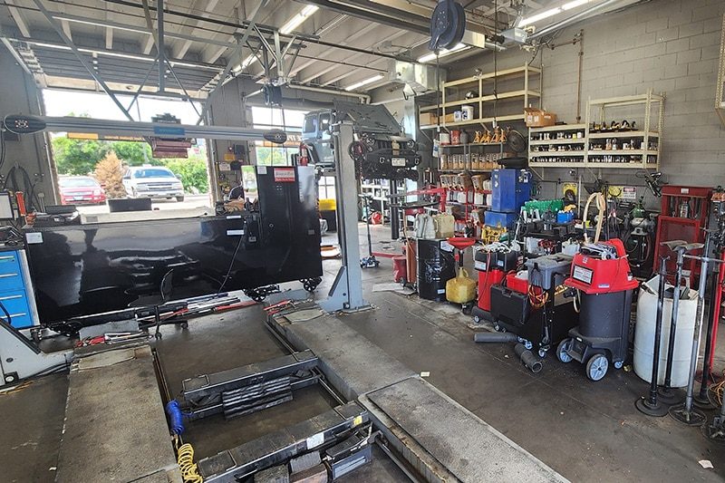 A service bay at Dakota Ridge Auto in Littleton