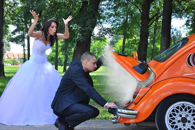 An overheating engine being diagnosed