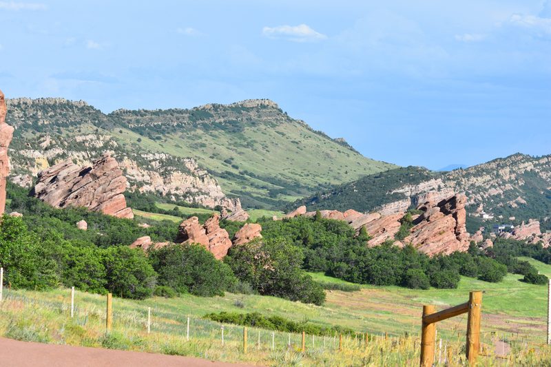 Red rock formations and the hogback above the Ken Caryl Valley