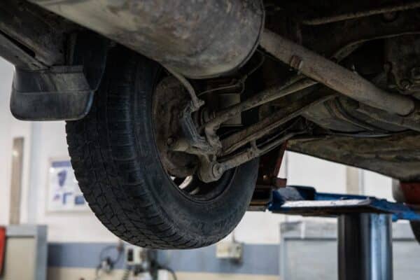 close-up-of-car-s-undercarriage-in-a-service-station-for-repair-and-maintenance - Dakota Ridge Auto